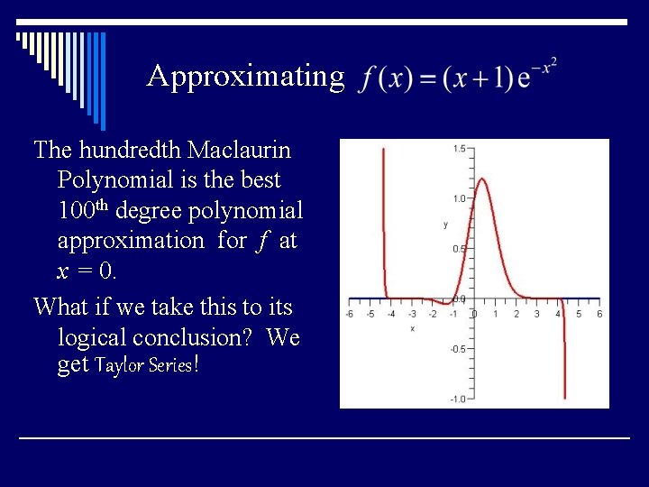 Approximating The hundredth Maclaurin Polynomial is the best 100 th degree polynomial approximation for