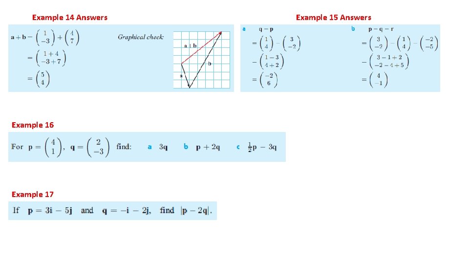 Example 14 Answers Example 16 Example 17 Example 15 Answers 