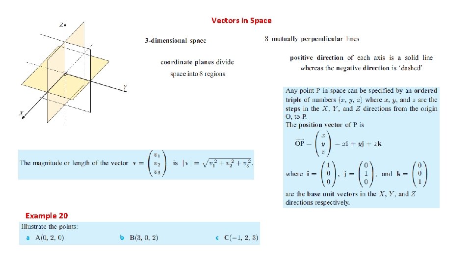 Vectors in Space Example 20 