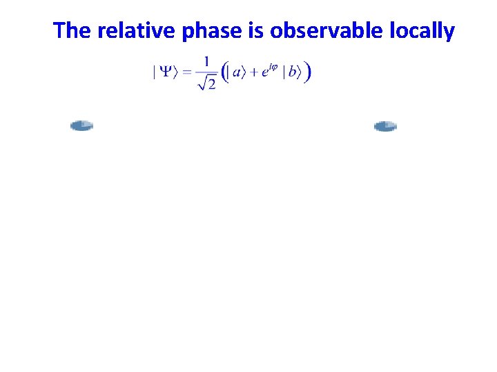 The relative phase is observable locally 