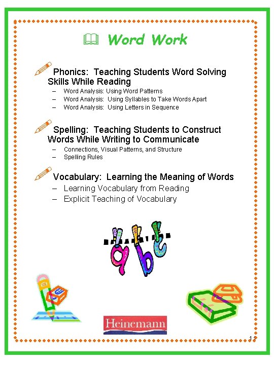 & Word Work !Phonics: Teaching Students Word Solving Skills While Reading – – –