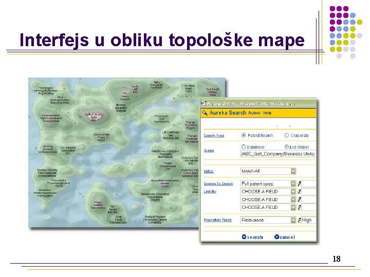 Interfejs u obliku topološke mape 18 