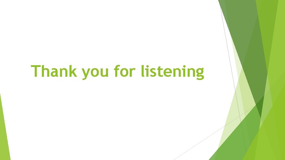 Thank you for listening 