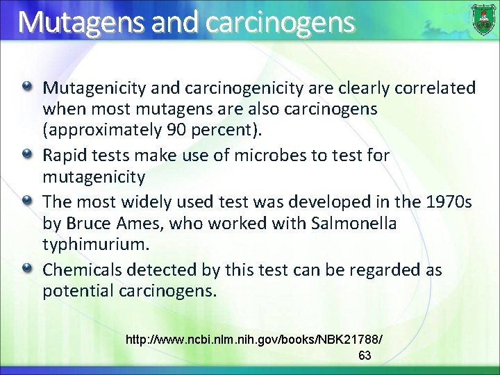 Mutagens and carcinogens Mutagenicity and carcinogenicity are clearly correlated when most mutagens are also