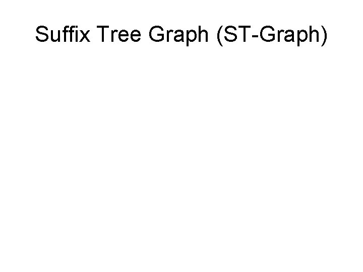 Suffix Tree Graph (ST-Graph) 