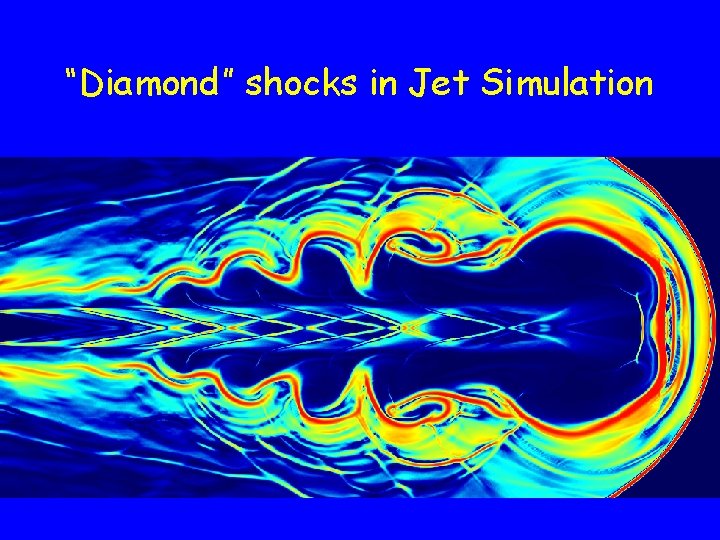 “Diamond” shocks in Jet Simulation 