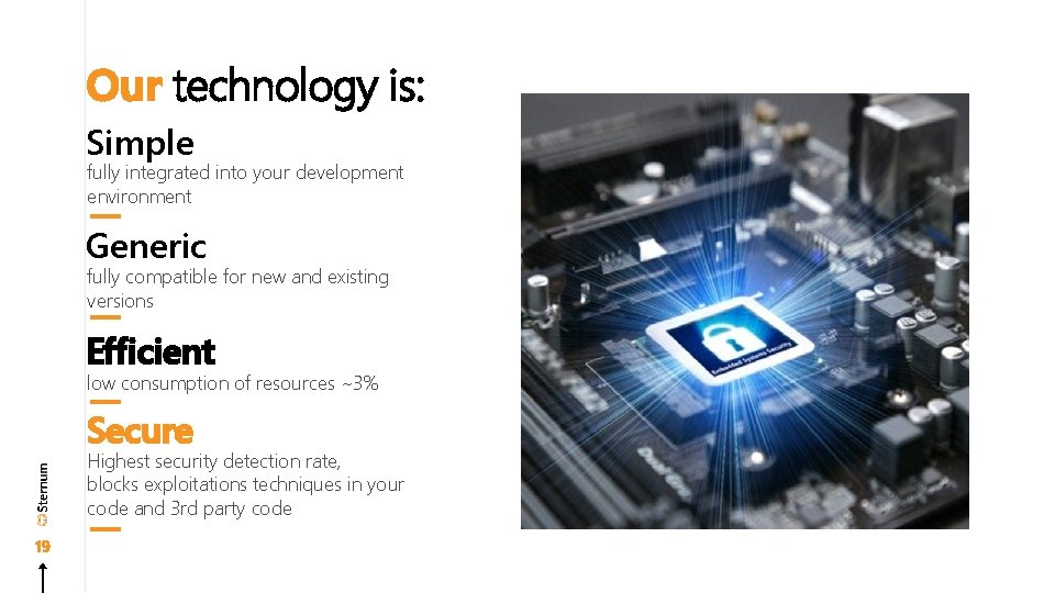Our technology is: Simple fully integrated into your development environment Generic fully compatible for
