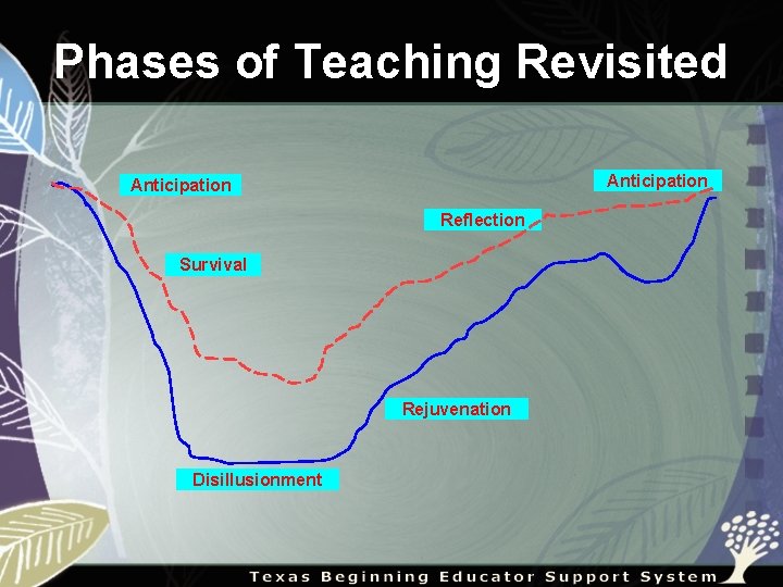 Phases of Teaching Revisited Anticipation Reflection Survival Rejuvenation Disillusionment 