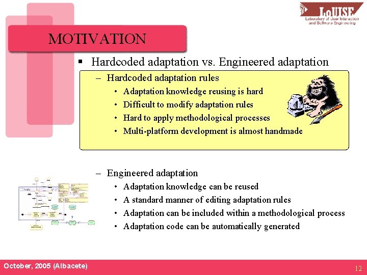 MOTIVATION § Hardcoded adaptation vs. Engineered adaptation – Hardcoded adaptation rules • • Adaptation