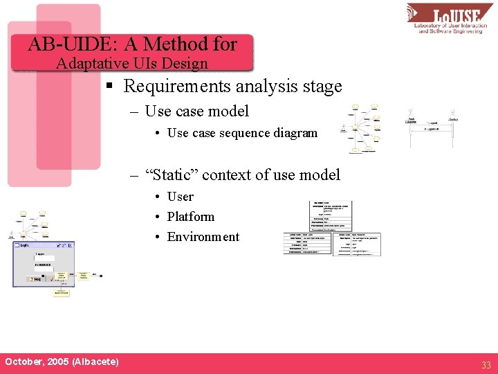 AB-UIDE: A Method for Adaptative UIs Design § Requirements analysis stage – Use case