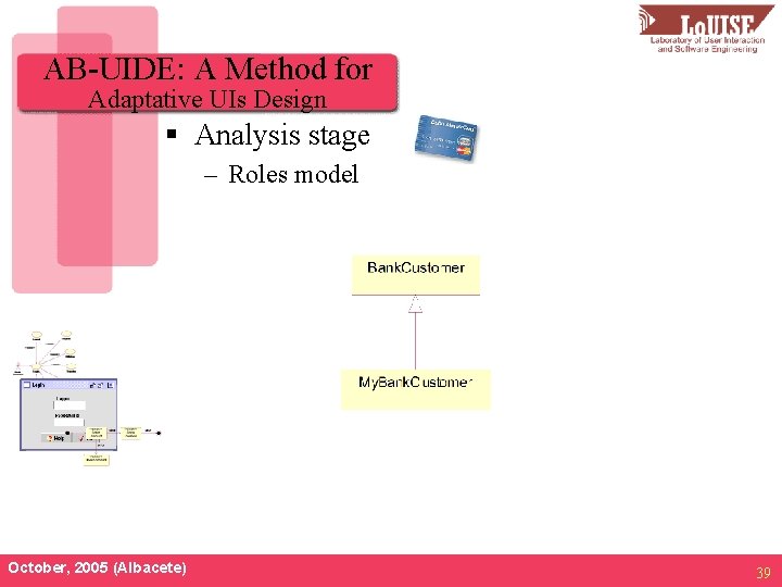 AB-UIDE: A Method for Adaptative UIs Design § Analysis stage – Roles model October,