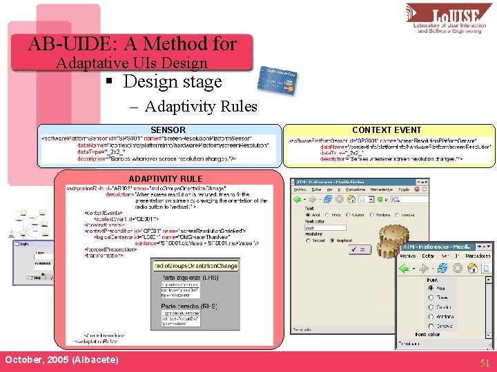 AB-UIDE: A Method for Adaptative UIs Design § Design stage – Adaptivity Rules SENSOR