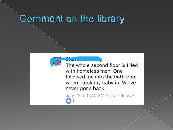 Comment on the library 