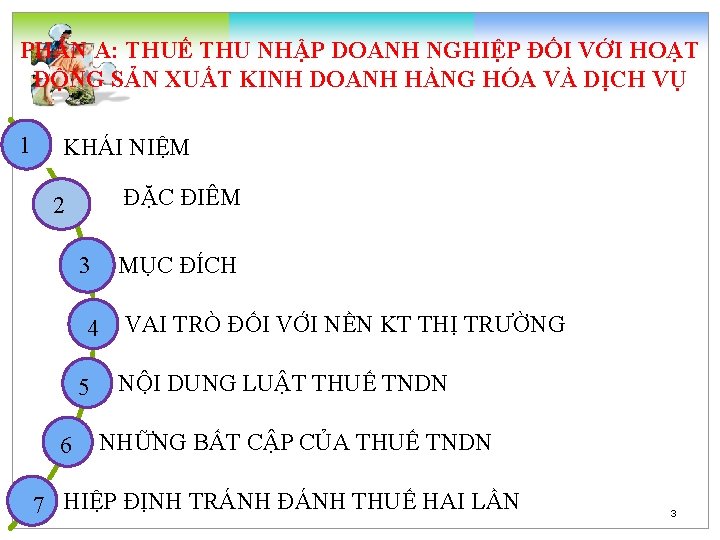 PHẦN A: THUẾ THU NHẬP DOANH NGHIỆP ĐỐI VỚI HOẠT ĐỘNG SẢN XUẤT KINH