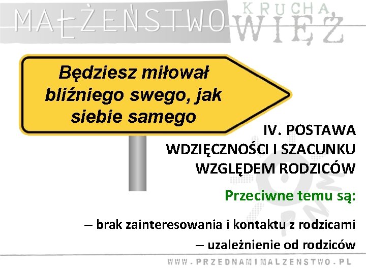 Będziesz miłował bliźniego Będziesz miłował swego, jak siebiejak samego bliźniego swego, siebie samego IV.