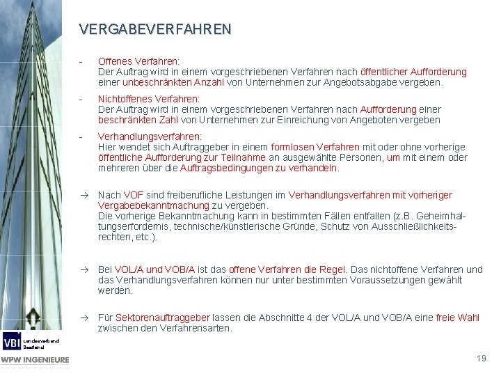 VERGABEVERFAHREN - Offenes Verfahren: Der Auftrag wird in einem vorgeschriebenen Verfahren nach öffentlicher Aufforderung