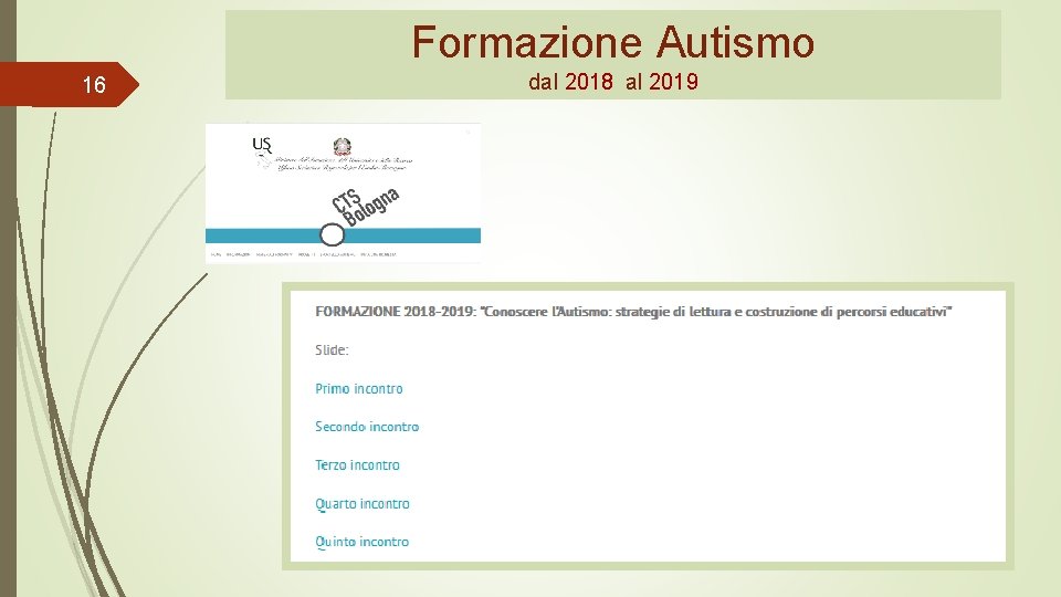 Formazione Autismo 16 dal 2018 al 2019 01/12/2020 