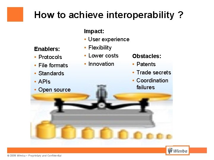 How to achieve interoperability ? Enablers: • Protocols • File formats • Standards •