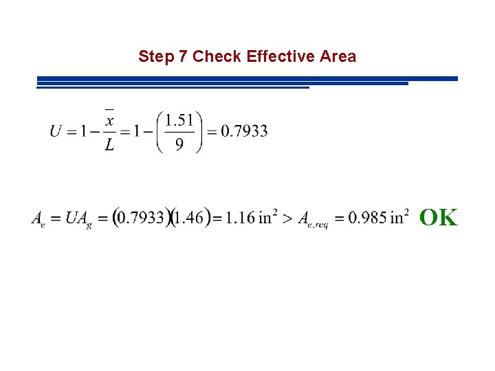 Step 7 Check Effective Area OK 