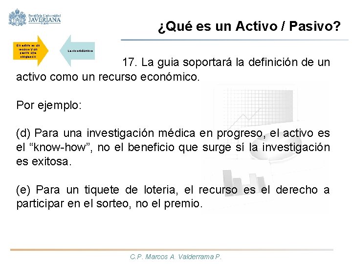 ¿Qué es un Activo / Pasivo? Un activo es un recurso y un pasivo