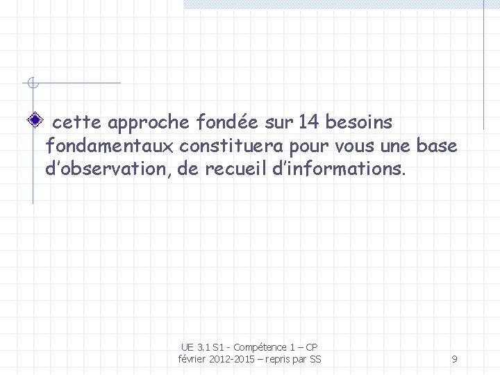 cette approche fondée sur 14 besoins fondamentaux constituera pour vous une base d’observation, cette approche fondée sur 14 besoins fondamentaux constituera pour vous une base d’observation,