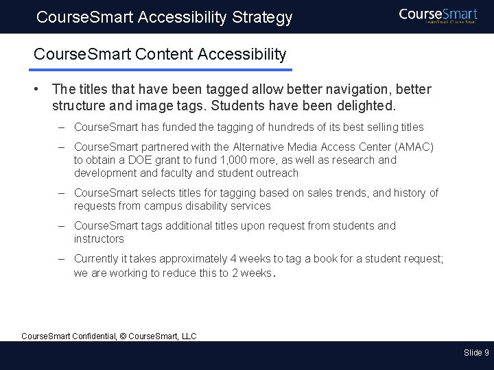 Course. Smart Accessibility Strategy Course. Smart Content Accessibility • The titles that have been