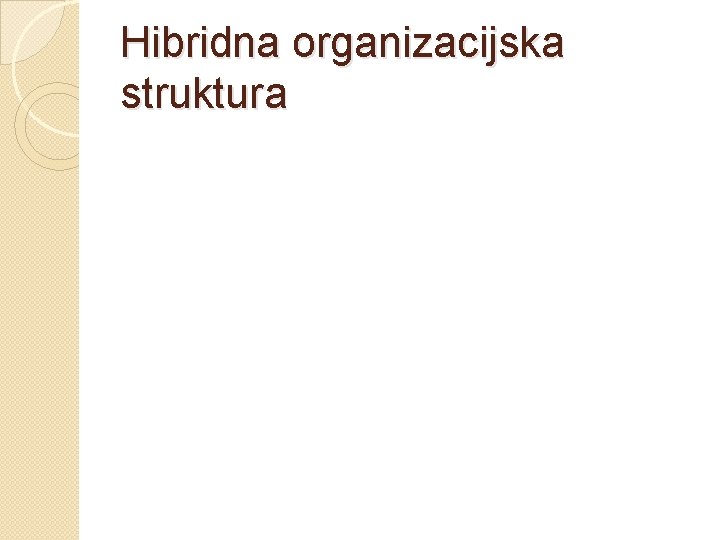 Hibridna organizacijska struktura 