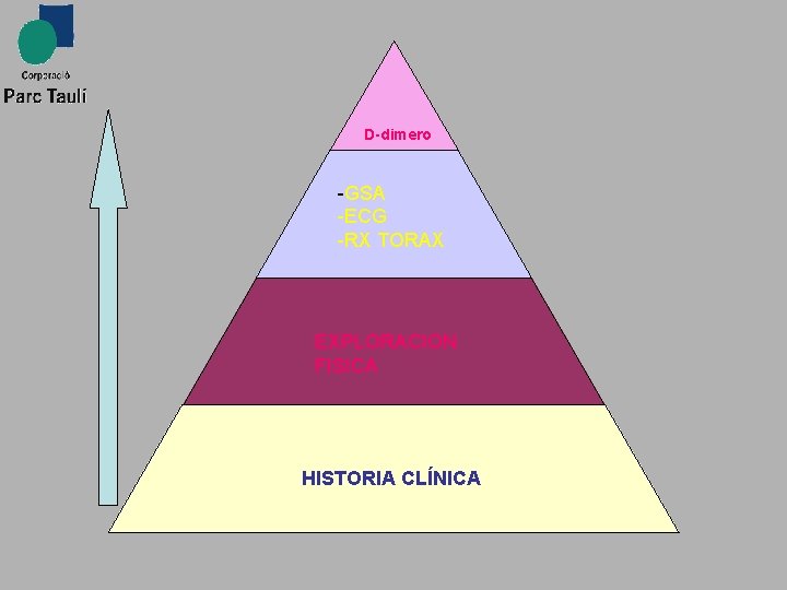 D-dimero -GSA -ECG -RX TORAX EXPLORACION FISICA HISTORIA CLÍNICA 