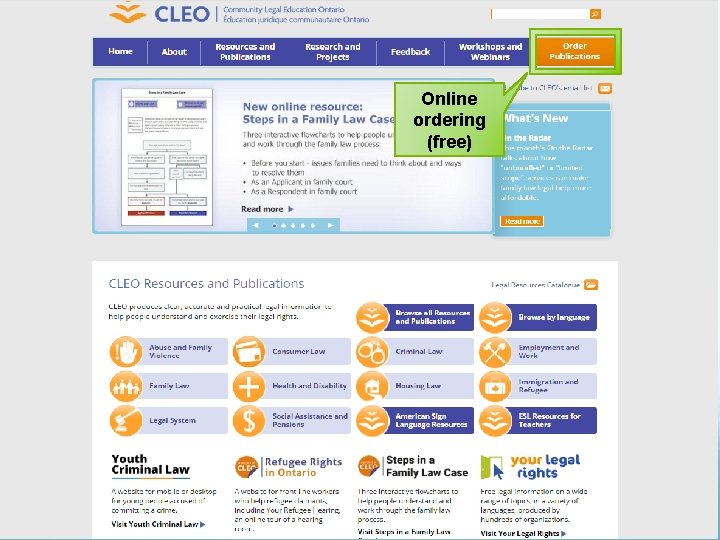 Online ordering (free) 