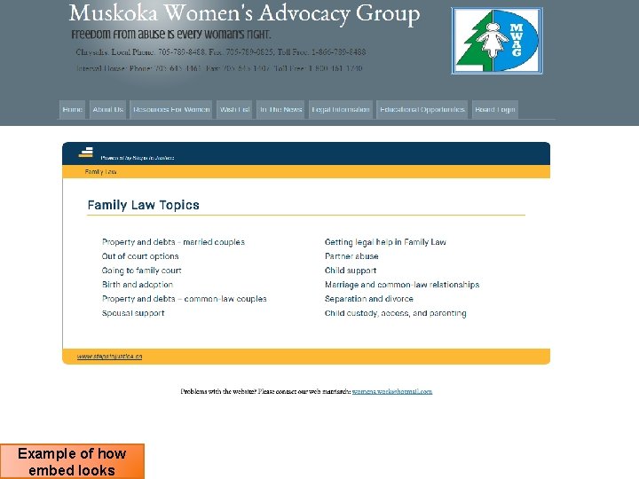 Example of how embed looks 