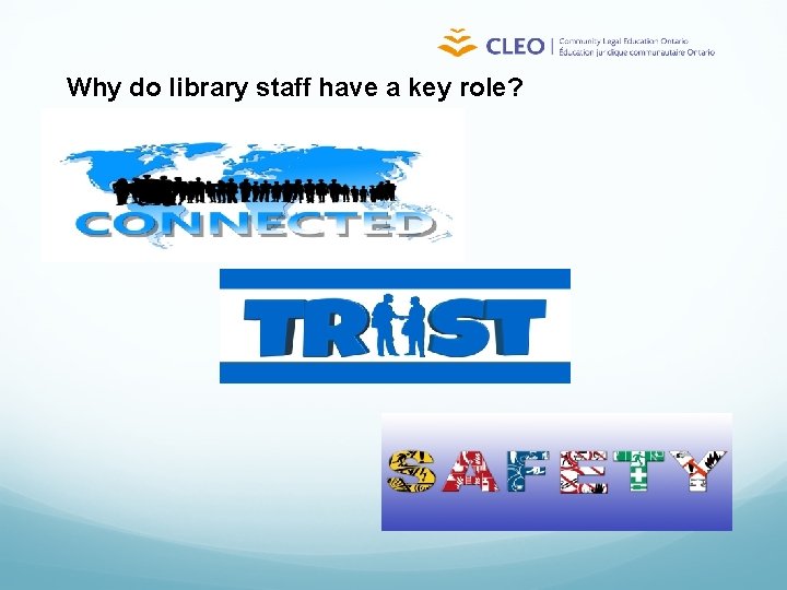 Why do library staff have a key role? 