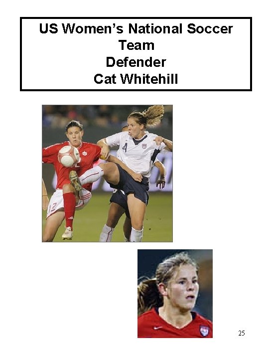 US Women’s National Soccer Team Defender Cat Whitehill 25 