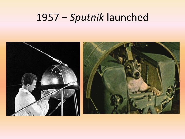 1957 – Sputnik launched 