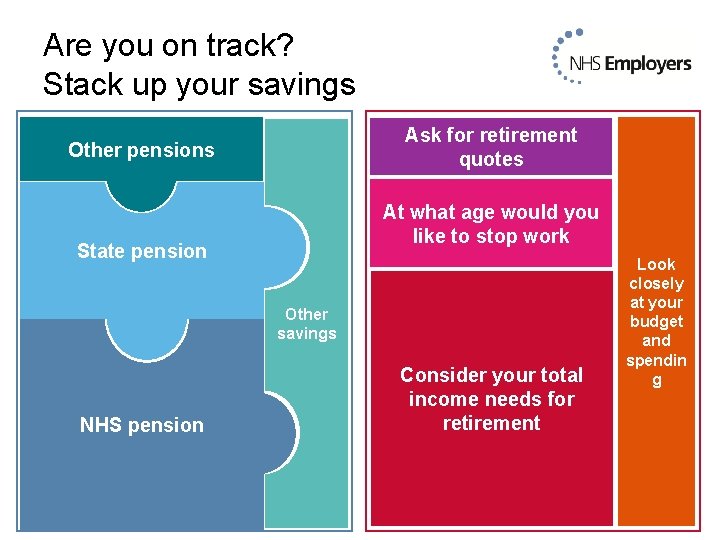 Are you on track? Stack up your savings Ask for retirement quotes Other pensions