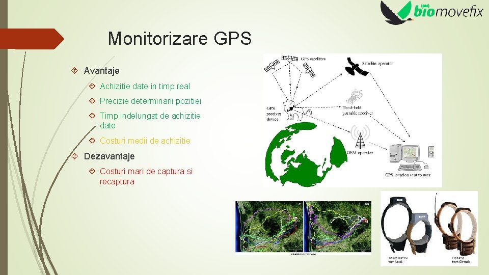Monitorizare GPS Avantaje Achizitie date in timp real Precizie determinarii pozitiei Timp indelungat de