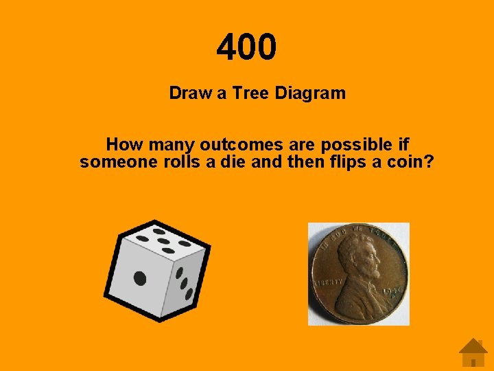 400 Draw a Tree Diagram How many outcomes are possible if someone rolls a