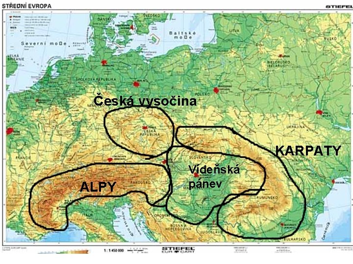 Česká vysočina KARPATY ALPY Vídeňská pánev 