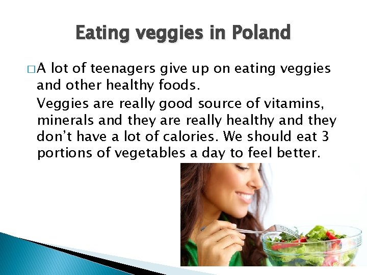 Healthy eating dietary habits among Polish teenagers What