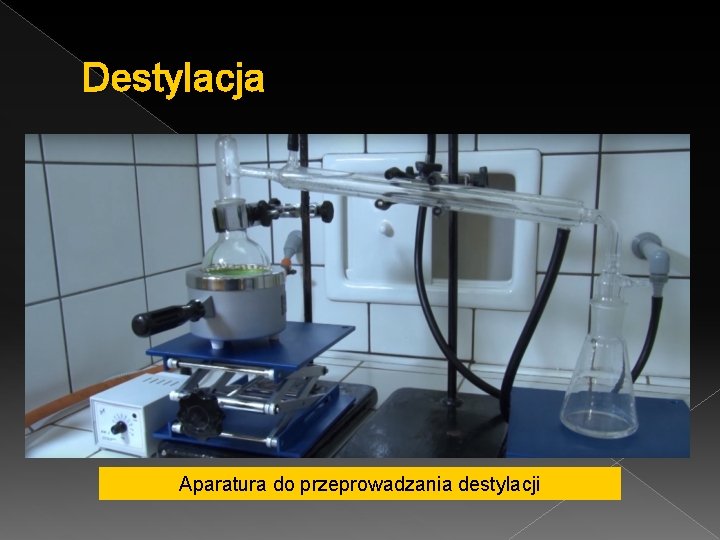 Destylacja Aparatura do przeprowadzania destylacji 