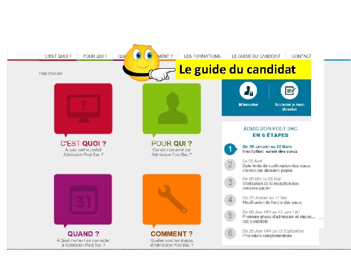 Le guide du candidat Le guide du candidat