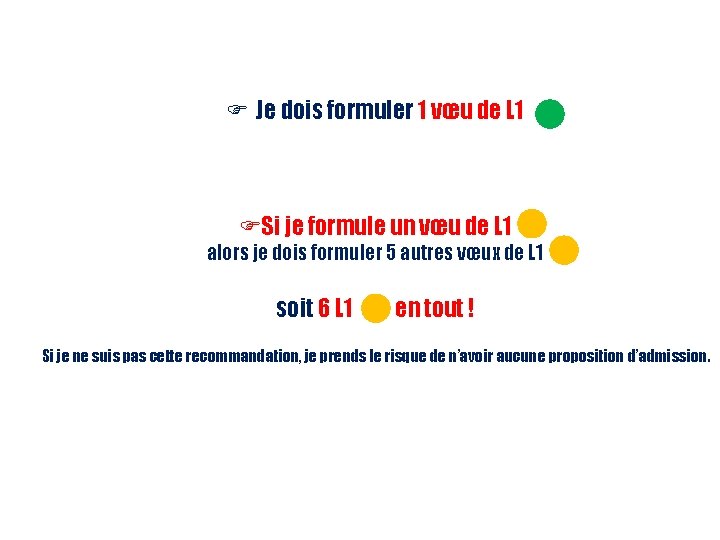 Je dois formuler 1 vœu de L 1 Si je formule un vœu Je dois formuler 1 vœu de L 1 Si je formule un vœu