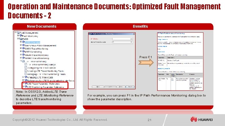 Operation and Maintenance Documents: Optimized Fault Management Documents - 2 New Documents Benefits Press