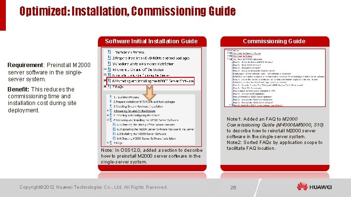 Optimized: Installation, Commissioning Guide Software Initial Installation Guide Commissioning Guide Requirement: Preinstall M 2000
