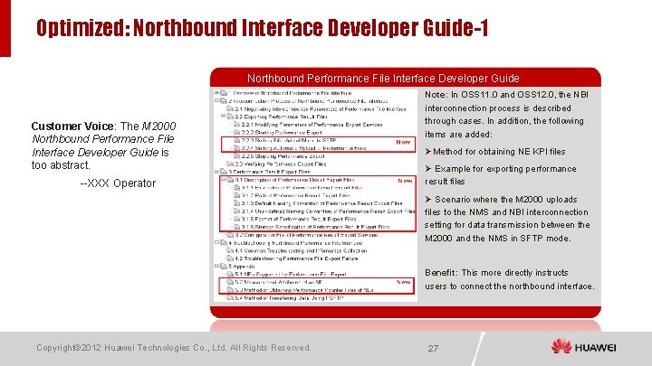 Optimized: Northbound Interface Developer Guide-1 Northbound Performance File Interface Developer Guide (Optimized) Note: In