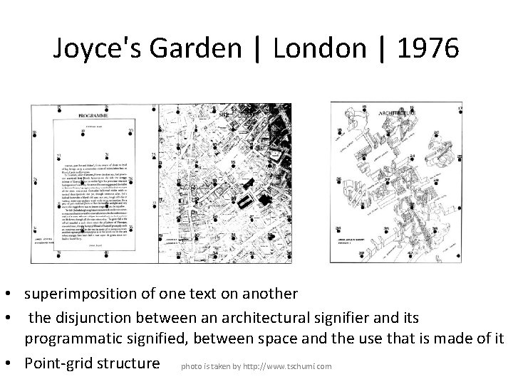 Joyce's Garden | London | 1976 • superimposition of one text on another •