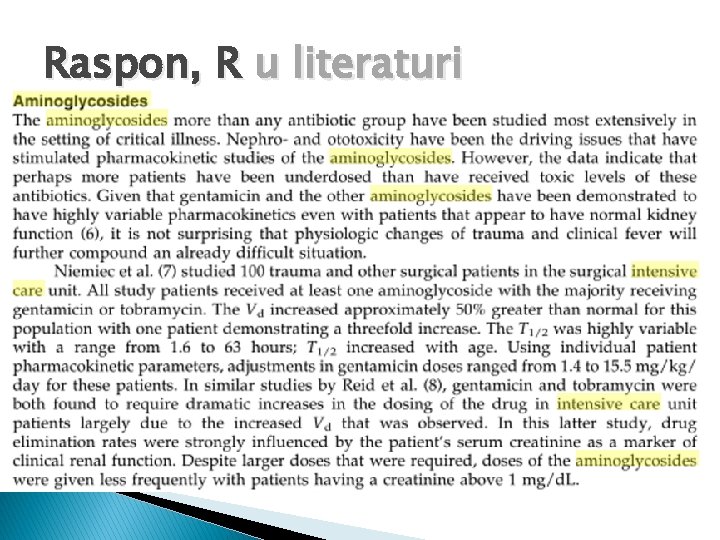 Raspon, R u literaturi � � � RAD: Merewood A et al. Vitamin D