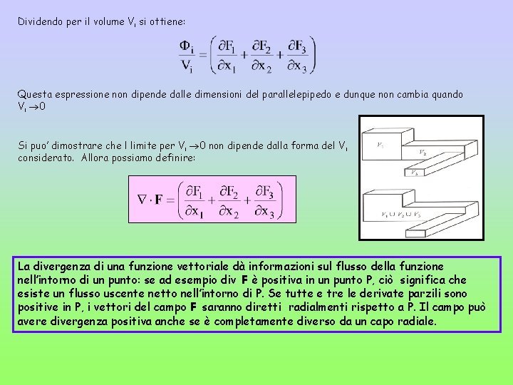 Dividendo per il volume Vi si ottiene: Questa espressione non dipende dalle dimensioni del