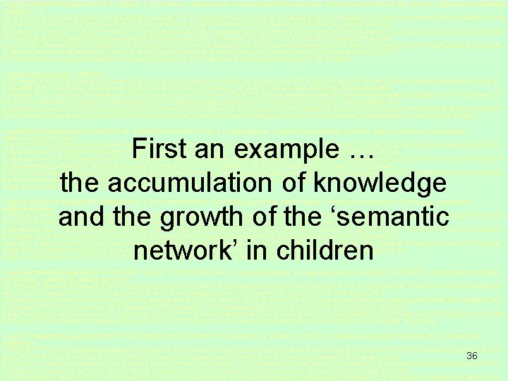 First an example … the accumulation of knowledge and the growth of the ‘semantic