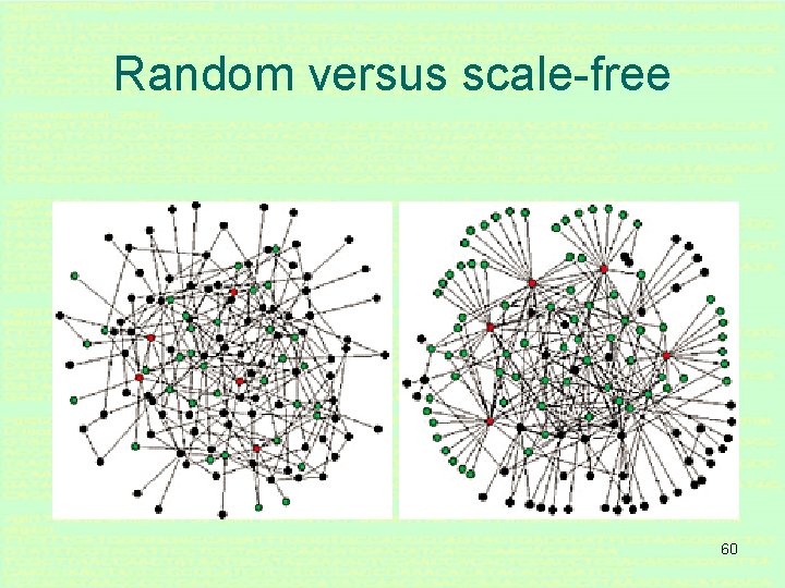 Random versus scale-free 60 