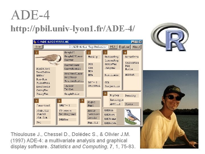 ADE-4 http: //pbil. univ-lyon 1. fr/ADE-4/ Thioulouse J. , Chessel D. , Dolédec S.